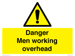 danger men working overhead